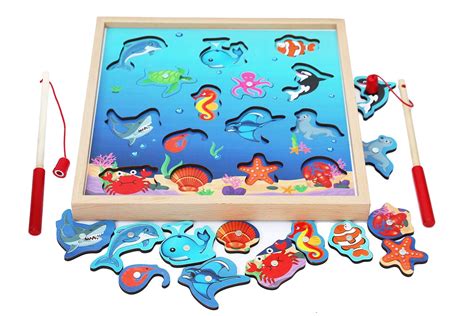 wonder co wooden fishing game|Magnetic Fishing Game .